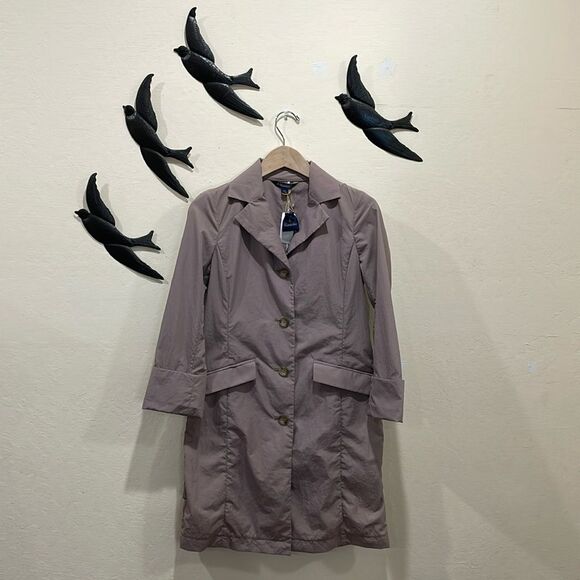 NEW! Brooks Brothers Women's Lightweight Water Repellant Trench Coat - 2 - $348 - Picture 10 of 11